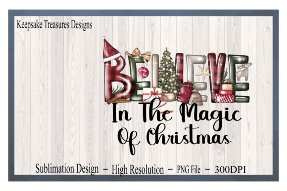 Believe in the Magic of Christmas Embroidery Design