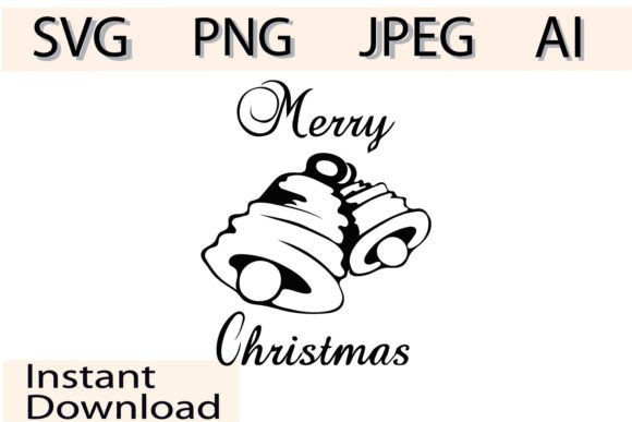Christmas Bells SVG Design Jpg Png Ai for Blog and Web Use