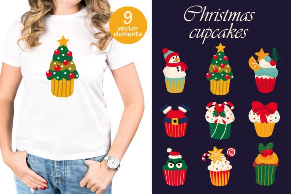 Christmas Cupcakes Clipart Illustrations Review