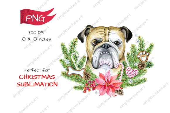 Christmas Dog Illustration for Cricut & Handmade Projects