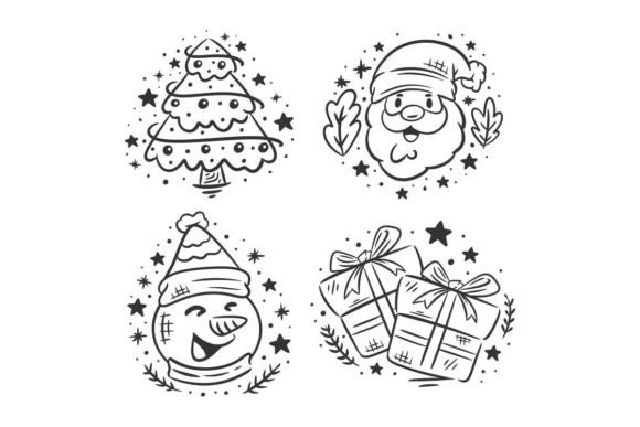 Christmas Element Set Hand Drawn Review