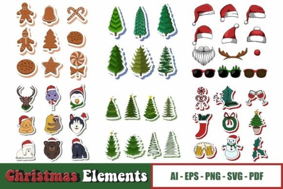 Christmas Elements Bunlde Collection for Local Branding