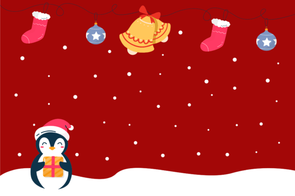 Christmas Festive Red Background Illustrations