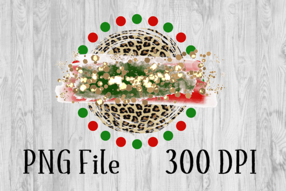 Christmas Leopard Circle Illustration for Blog and Web Design