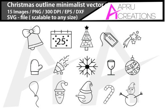 Christmas Minimalist Svg for Handmade Creations