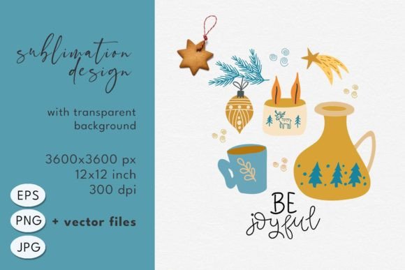 Christmas Poster Sublimation Design for Commercial Use