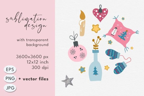 Christmas Poster Sublimation Design for Illustrations