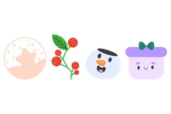 Christmas Snow Art Illustrations for Festive Web Design