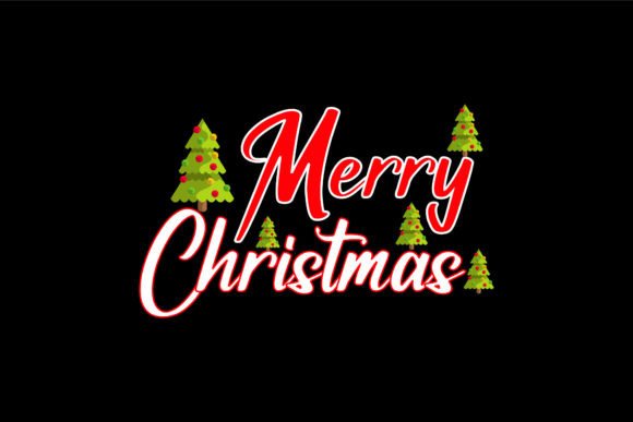 Christmas Typography Card Design for Illustrations