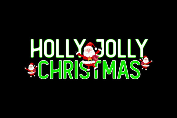 Christmas Typography Template Design for Illustrations