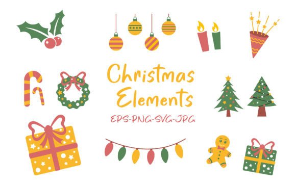 Christmas Vector Elements Collection for Blog & Web Design