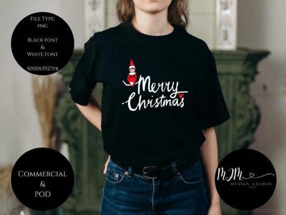 Elf on Shelf Merry Christmas Illustrations