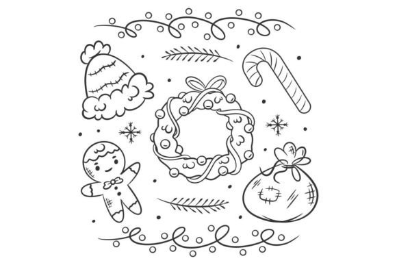 Hand Drawn Christmas Illustrations for Digital Product Creators