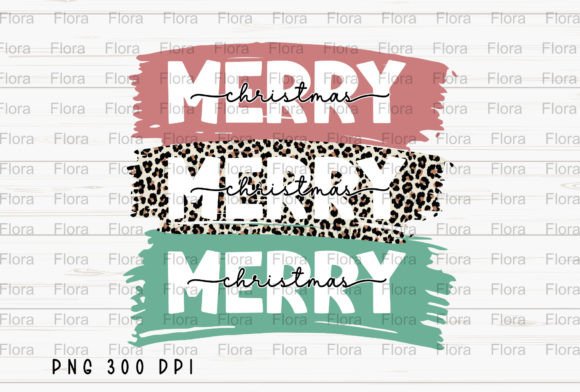 Merry Christmas Leopard Cheetah PNG Illustration