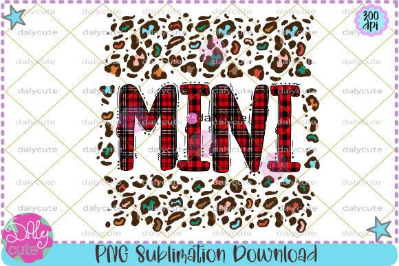 Mini Christmas Leopard Sublimation Illustrations